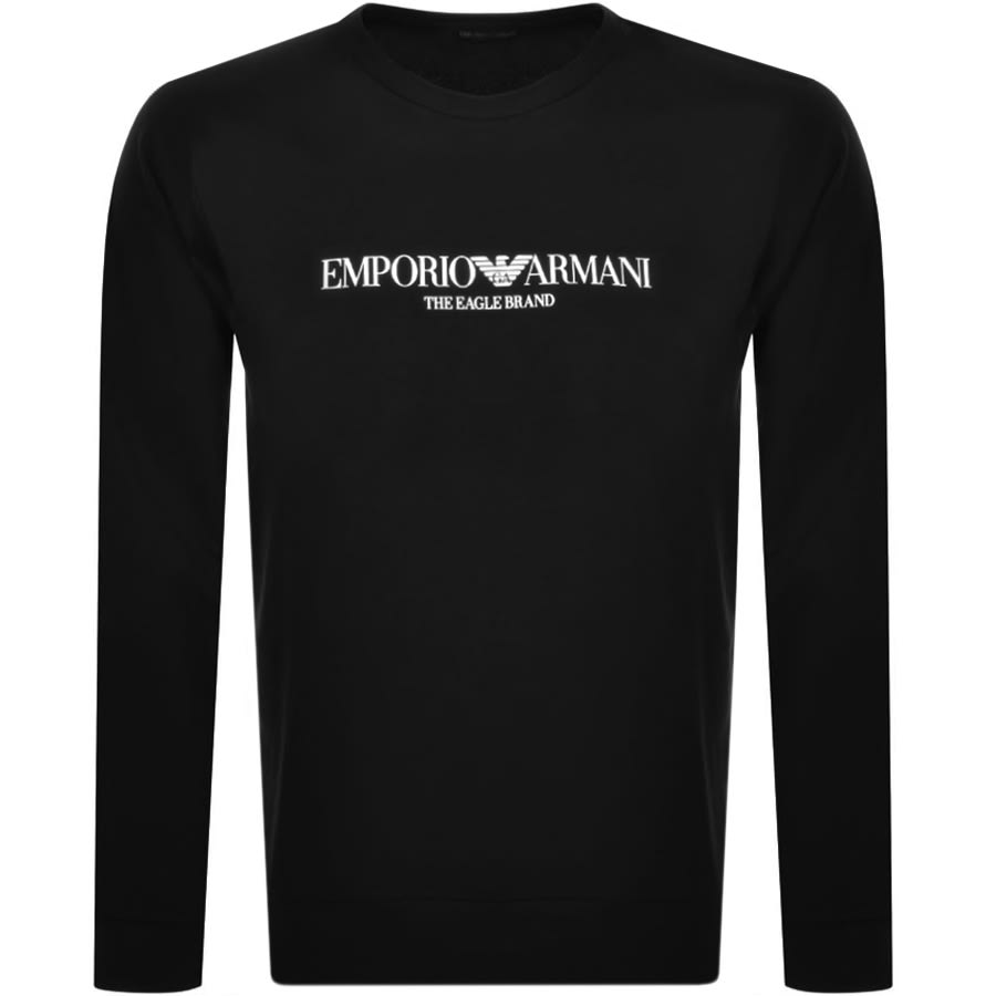 Alternative Image for ProductEmporio Armani Crew Neck Logo Sweatshirt Black1